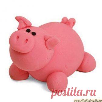 Как сделать свинью/ кабана/ поросенка из полимерной глины?