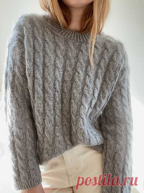Пуловер оверсайз спицами Sweater No.15