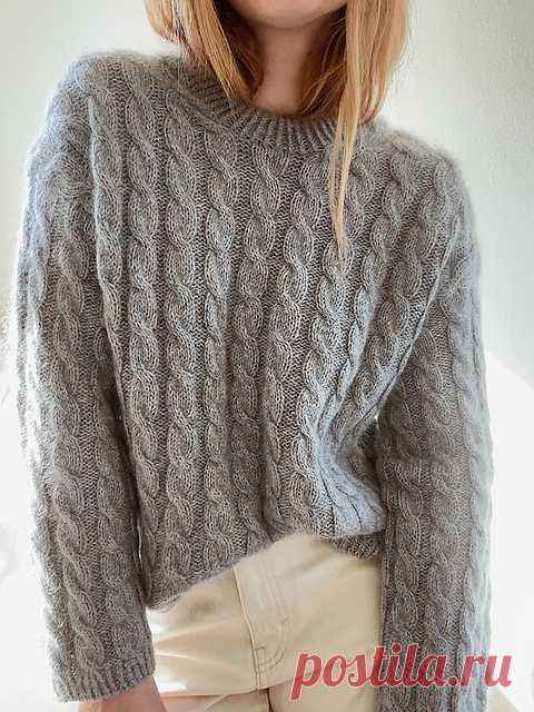 Пуловер оверсайз спицами Sweater No.15