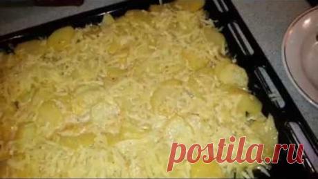 Картошка с фаршем и грибами