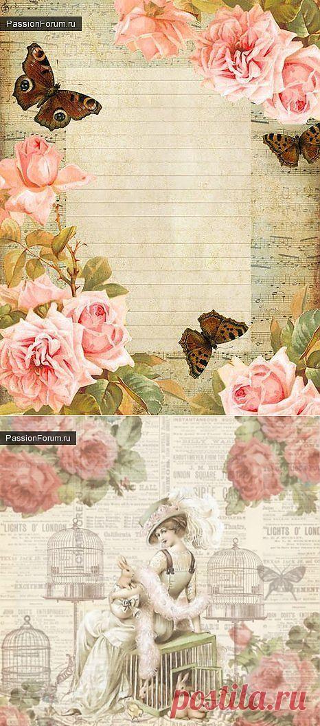Фоны + рамочки / Картинки для декупажа / PassionForum - мастер-классы по рукоделию