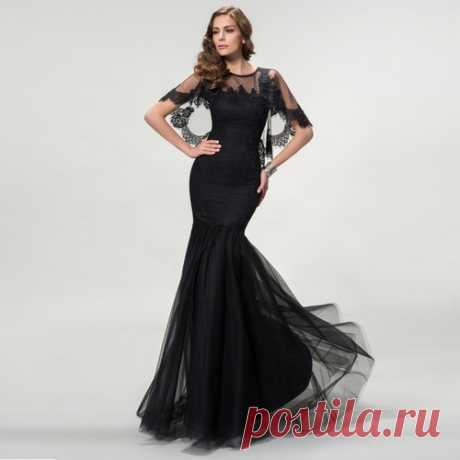 Красивые черные платья 2017-2018: фасоны, модные черные платья новинки фото