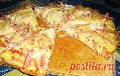 Пицца на сковороде за 10 минут.