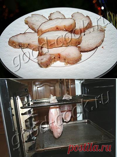 Хорошая кухня - куриное филе горячего вяления. Кулинарная книга рецептов. Салаты, выпечка.