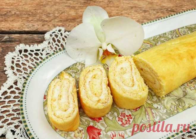 (15) Рулет к чаю без муки и сахара! - пошаговый рецепт с фото. Автор рецепта Станиславна . - Cookpad