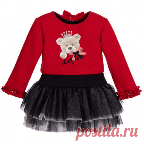 Lapin House - Red & Blue 2 Piece Glitter Tulle Dress Set | Childrensalon