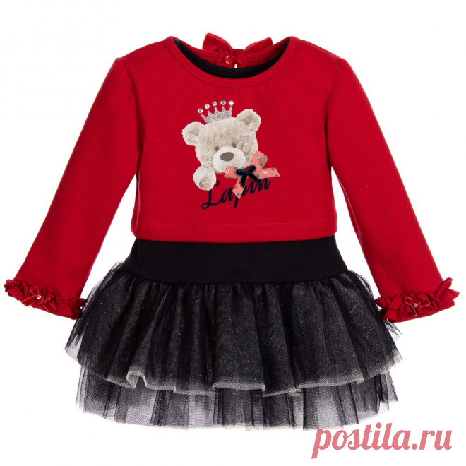 Lapin House - Red & Blue 2 Piece Glitter Tulle Dress Set | Childrensalon