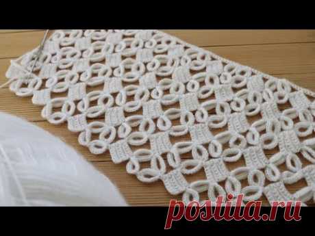 Простой УЗОР КРЮЧКОМ  вязание мастер-класс СХЕМА вязания  Easy to Crochet Tape Lace pattern