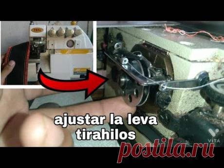 poner a punto maquina de coser overlock puntada de seguridad (ajuste de la leva tirahilos).