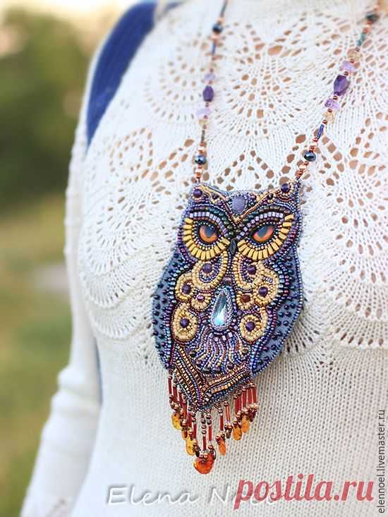 (185) 1edc5bb4079e12a75e4a8611bdbw--ukrasheniya-volshebnaya-sova-vyshityj.jpg (550×733) | beading // embroidery 2 | Ожерелья, Ожерелье С Совой и Owl