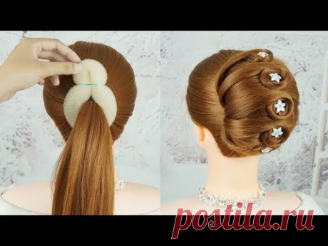 Прическа На Свадьбу - Красивые Прически Женские 2019 | Easy French Roll Hairstyle With Clutcher