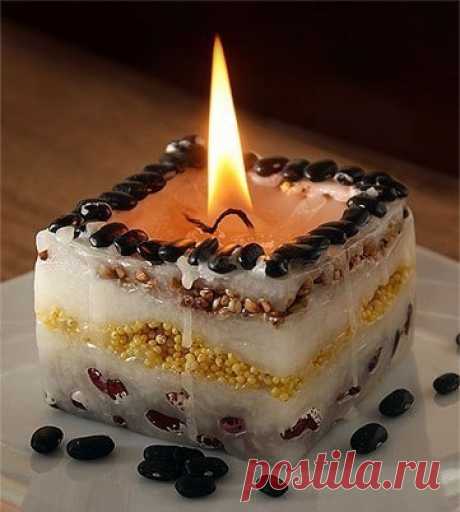 Оригинальная свечка своими руками