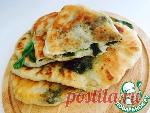Лепешки со шпинатом и затаром - кулинарный рецепт