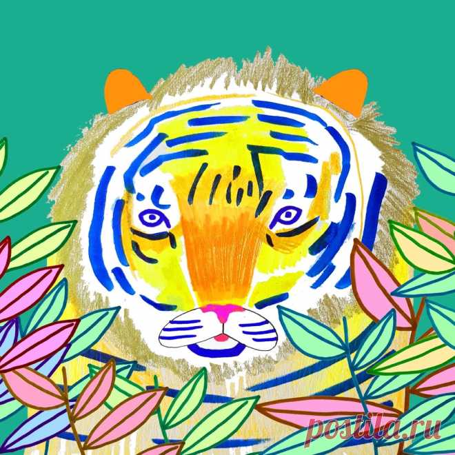 tiger illustration, tiger art, illustration art, illustrator for hire, illustration, artist, freelance, owl, animal art, nature, hipster, kids decor, children's illustration, wall art, wall decor, art prints, poster, logo design, children's book, digital, greeting cards, pattern design, - Ashley Percival Illustration