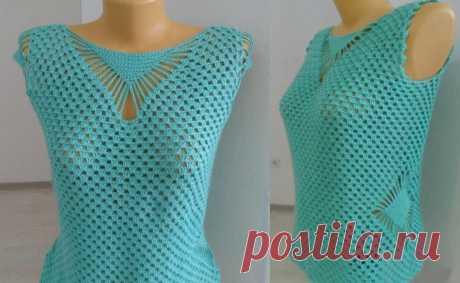 Crochet Mint Blouse