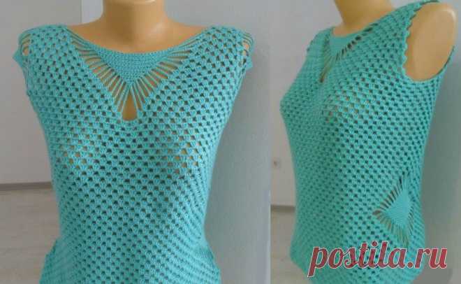 Crochet Mint Blouse