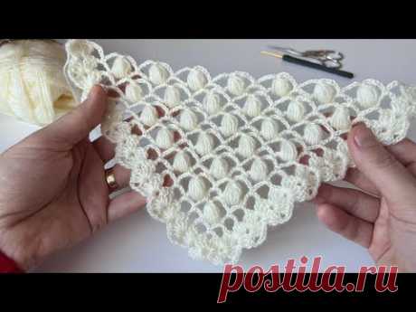 VERY BEAUTİFUL 💯 Easy Crochet Corner to Corner Triangle Shawl Pattern #crochetshawl