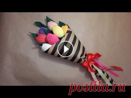 Букет тюльпанов  как завязать красивый бантик мой инстаграм tatyana.usol...