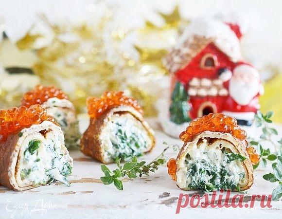 Блинные рулетики с рыбой и икрой рецепт 👌 с фото пошаговый | Едим Дома кулинарные рецепты от Юлии Высоцкой