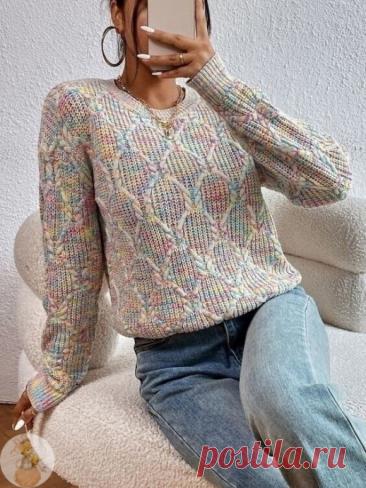 Уютный пуловер спицами от автора: Схема очень понятная, даже если вы не очень опытная вязальщица. Основной узор – это резинка и лицевая гладь, а вот рукава и горловина вяжутся по-особенному, что придает пуловеру изюминку. Я использовала пряжу с добавлением шерсти, получилось просто супер! Вот...