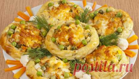 Картофельные ватрушки с курицей