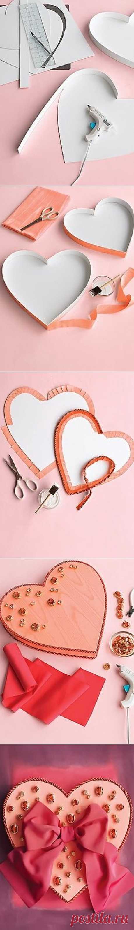 Коробочка сердце своими руками / Упаковка и украшение подарков своими руками - схемы, идеи, мастер класссы / Лунтики. Развиваем детей. Творчество и игрушки