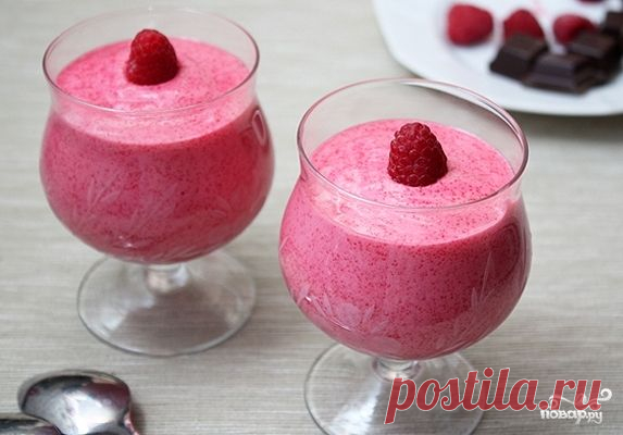 Мусс из малины с манкой - пошаговый кулинарный рецепт на Повар.ру