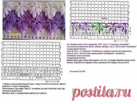 Узор крючком гусиные лапки (УЗОРЫ КРЮЧКОМ) — Журнал Вдохновение Рукодельницы