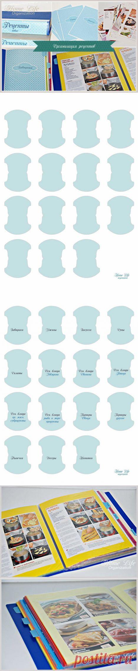 Организуй это! Проект организации рецептов из журналовHome Life Organization