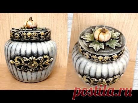 DIY /Vintage glass jar decoration idea/Jar crafts