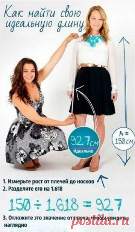 КАК ОПРЕДЕЛИТЬ СВОЮ ИДЕАЛЬНУЮ ДЛИНУ В ОДЕЖДЕ? (Мода и стиль)   В человеке все должно быть гармонично: и тело, и костюм. Эту гармонию наш глаз способен определять интуитивно, и, кажется, что такая гармония иррациональна и ничем не может быть объяснима, к…