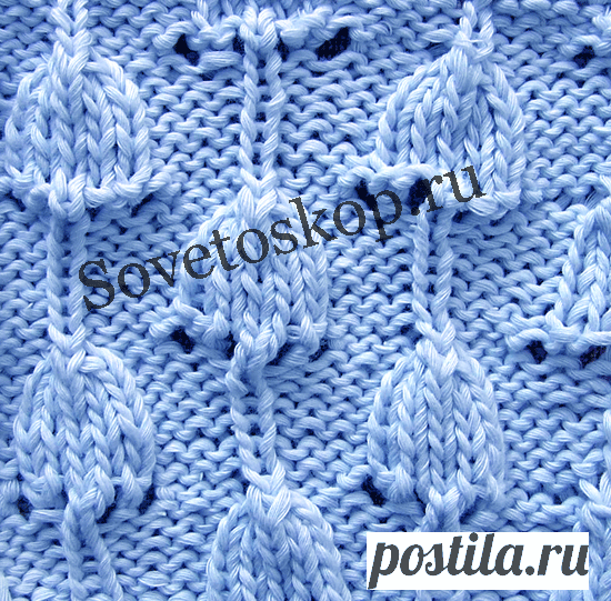 Узор спицами "Колокольчики"