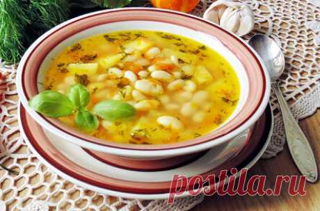 Суп с фасолью. Вкус просто изумительный. Уверена, что вы такого не пробовали