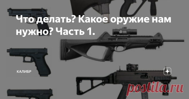 Что делать? Какое оружие нам нужно? Часть 1. Вступление Тема 