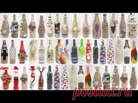 50+ Bottle decoration ideas | Bottle decoration with jute rope,clay,....