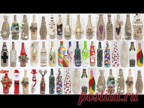 50+ Bottle decoration ideas | Bottle decoration with jute rope,clay,....