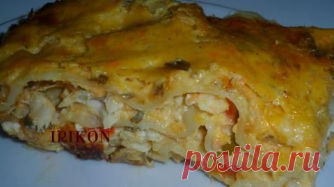 ЛАЗАНЬЯ С РЫБОЙ И САЛАТ. | 4vkusa.ru