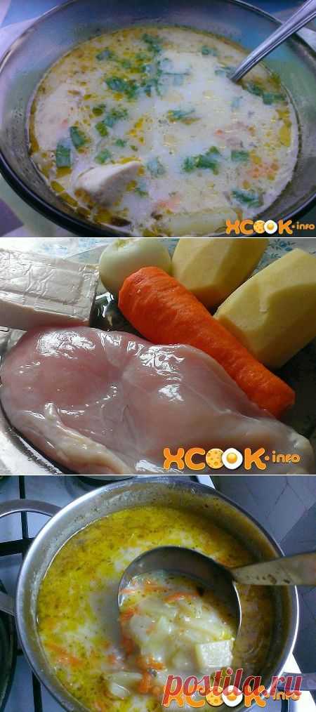 Суп с плавленным сыром - вкусный фото рецепт.