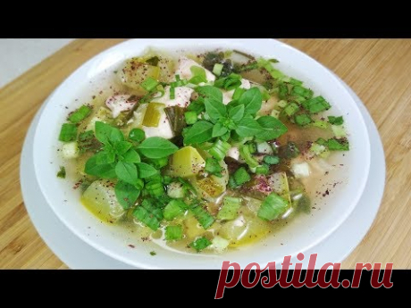 Как приготовить очень вкусный Суп из кабачков. Густой Суп с кабачками и курицей.