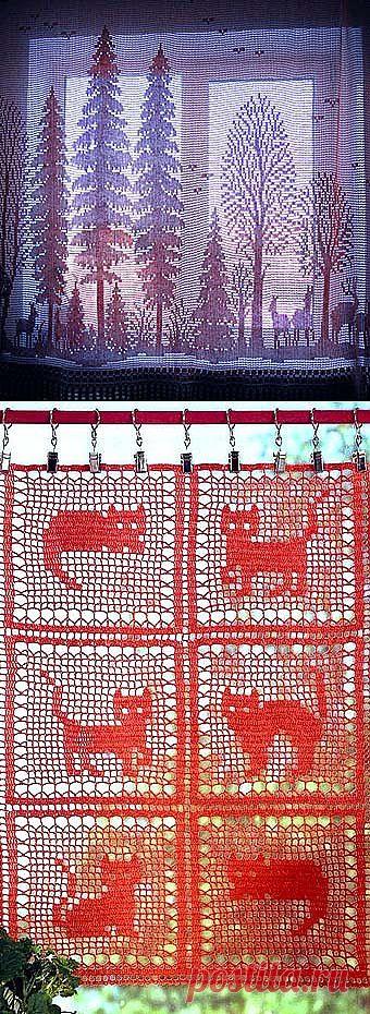 Вязаные занавески для кухни / Я - суперпупер