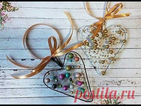 Новогодние игрушки своими руками из проволоки и бусин DIY/ Нandmade сhristmas decorations