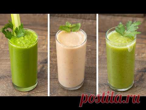 Ешь и Худей! 3 Рецепта ЛЕГКИХ Смузи! ОЧЕНЬ Быстро, Вкусно и Полезно, в блендере от RAWMID