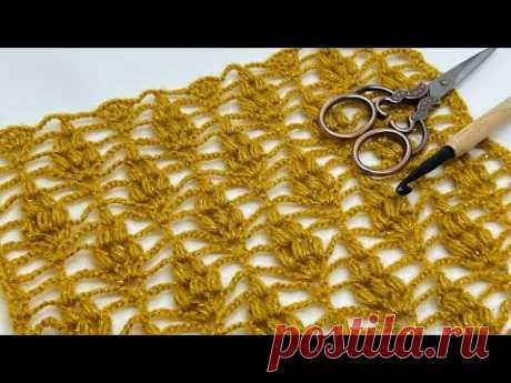Easy crochet pattern for beginners (stool shawl, blouse, tunic, bag, runner, tablecloth)