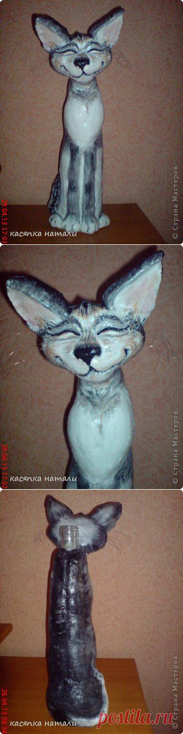 Восточный кот (статуэтка-ваза из бутылки). Уж очень мне понравился этот кот-ваза-статуэтка))))