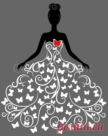 Vector silhouette of young woman in ... | Stock Vector | Colourbox Hi-res stock vector image. Discover the amazing world of our 50.000 photographers & graphic designers worldwide.