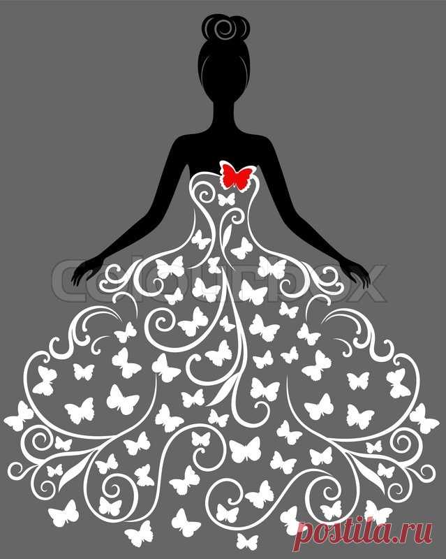 Vector silhouette of young woman in ... | Stock Vector | Colourbox Hi-res stock vector image. Discover the amazing world of our 50.000 photographers & graphic designers worldwide.