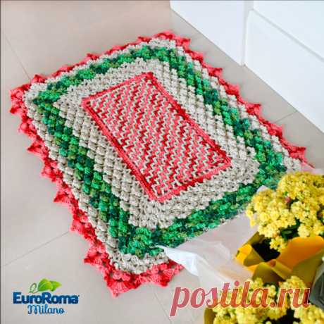 Tapete de Crochê Pico Triplo - EuroRoma Brilho - Blog do Bazar Horizonte - Maior Armarinho Virtual do Brasil.Схемы.
