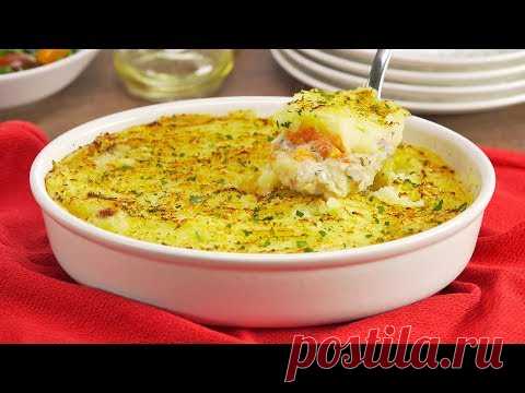 Превосходная картофельная запеканка с рыбой. Рецепт от Всегда Вкусно!