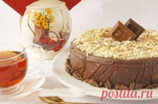 Шоколадный торт без выпечки.
