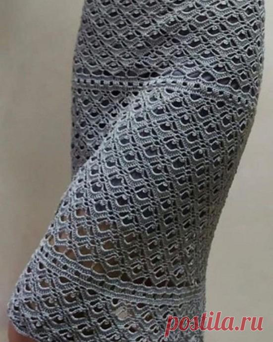 Узор для ажурной юбки, вяжем крючком